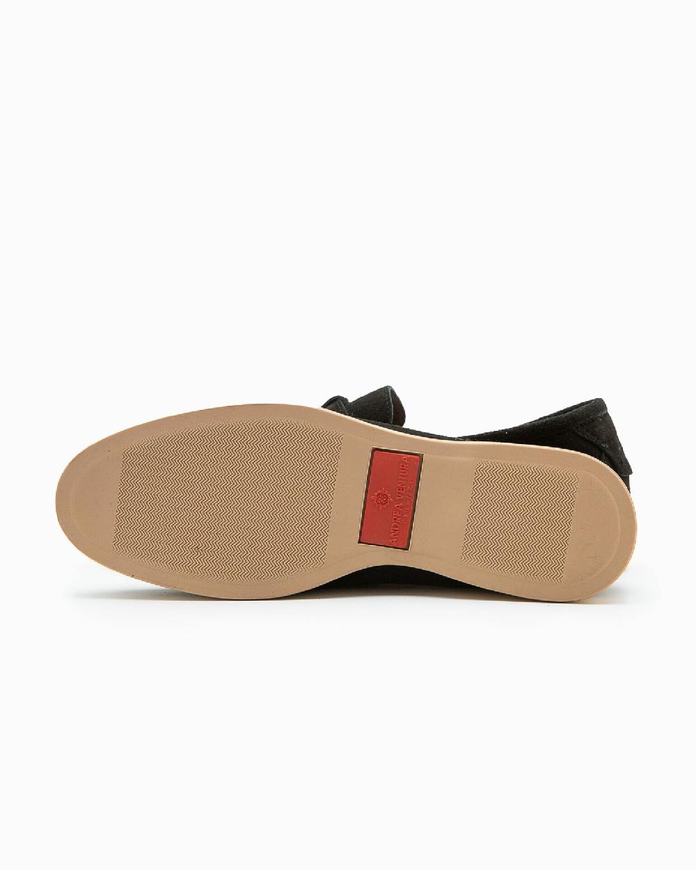 Andrea ventura Mocassino senza lacci con charms color argento Aq-D BEACH-CHARMS1 in suede color nero Grande vendita